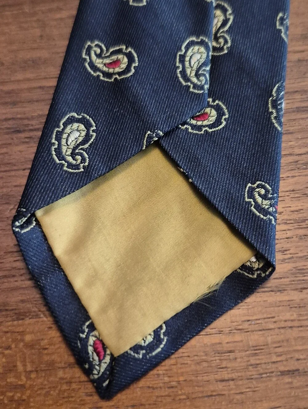 Vintage 60s Narrow Navy Paisley Tie